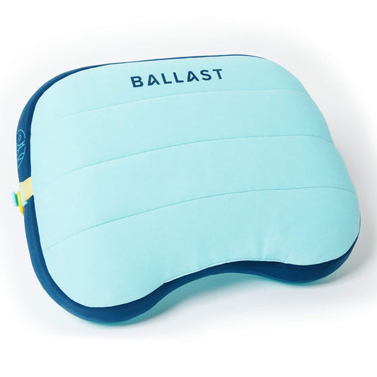Ballast Beach Pillow – Comfy, Durable & Compact, Stays Put on Windy Beaches with Patented Sand Pouch, Inflatable Pillow for Beaches, Pools, Camping, Festivals and Travel (Island Paradise)