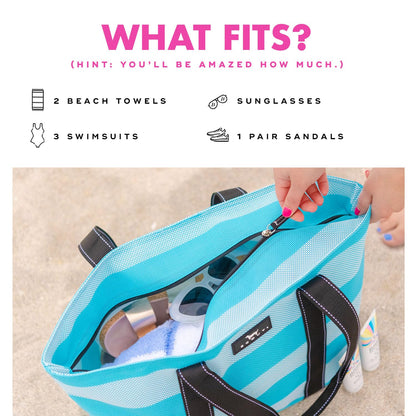 SCOUT Joyride - Large Sandproof Beach Bag For Women - Durable Mesh Woven Beach Tote, Pool Bag - Fabric Lets Sand Escape