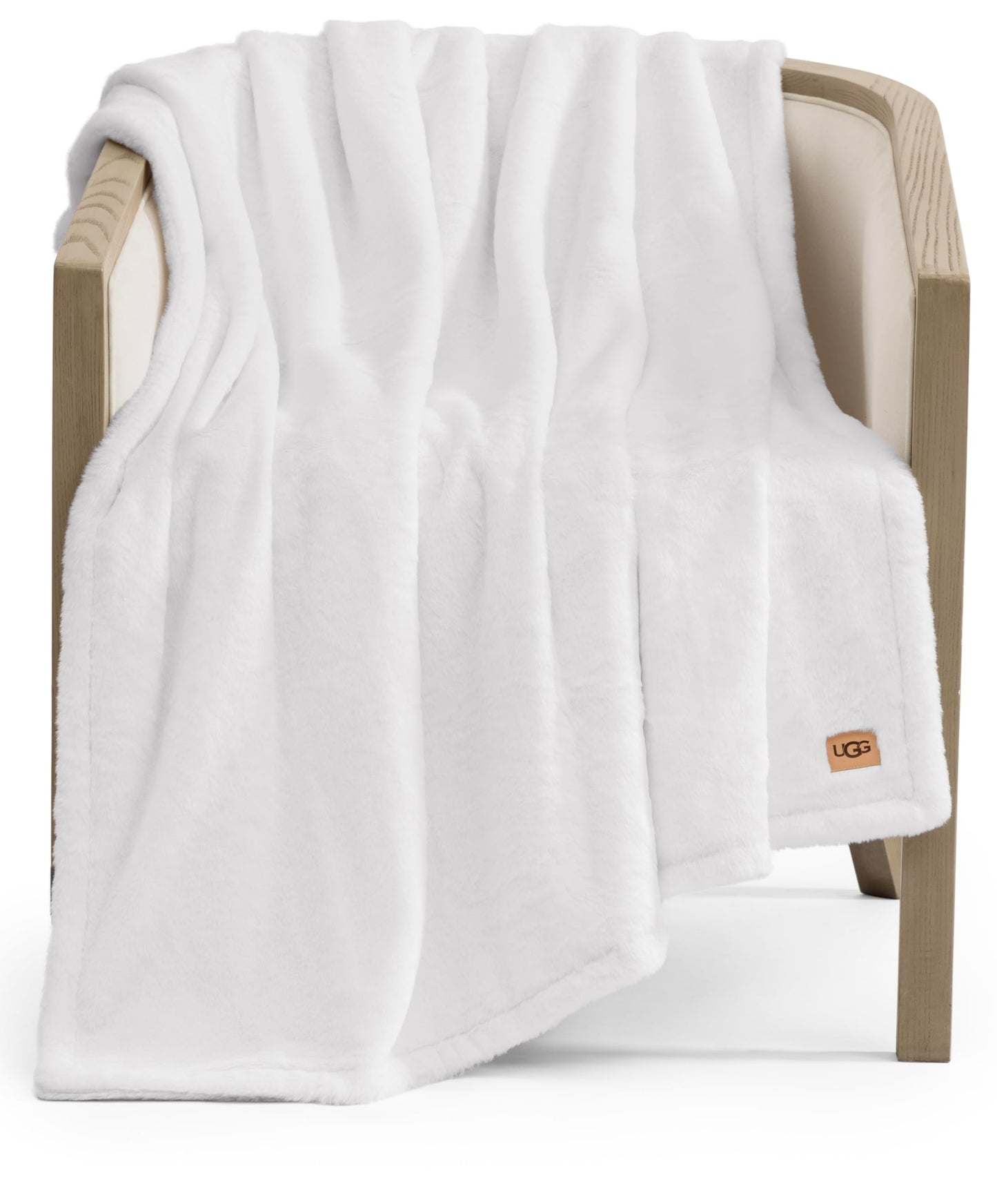 UGG Faux Fur Throw Blanket - Cozy Room Decor & Home Decor, Soft Luxury Bedroom Decor & Living Room Decor, Warm Throw Blanket for Couch, for Teen Girls Women, 50x70 (Snow)