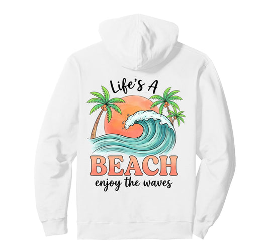 Beach Life Tropical Pullover Hoodie