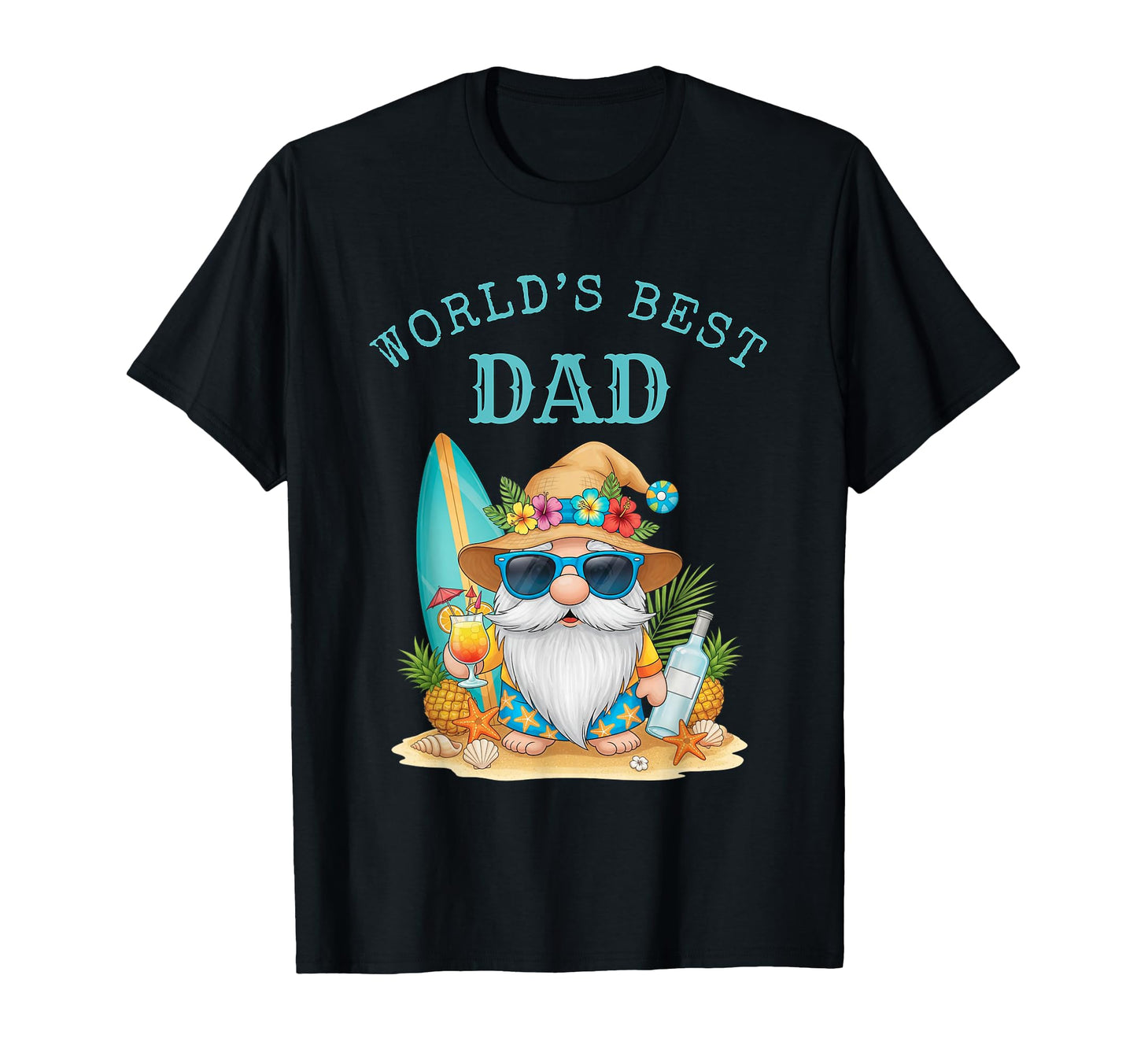 World's Best Dad Surfer T-Shirt