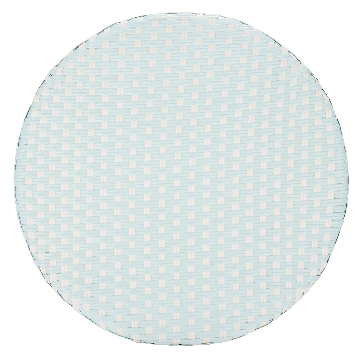 SAFAVIEH Outdoor Collection California Baby Blue/White Bistro Table (Fully Assembled)