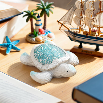 Zonling Sea Turtle Figurines Sea Turtle Gifts for Women Ocean Decoration Beach Theme Home Decor for Bathroom, Living Room, Office
