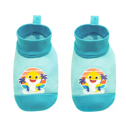 Nickelodeon Baby Shark Aqua Bucket Swim Hat and Booties Set, Sun Protection UPF 50+ - Age 0-12 Months