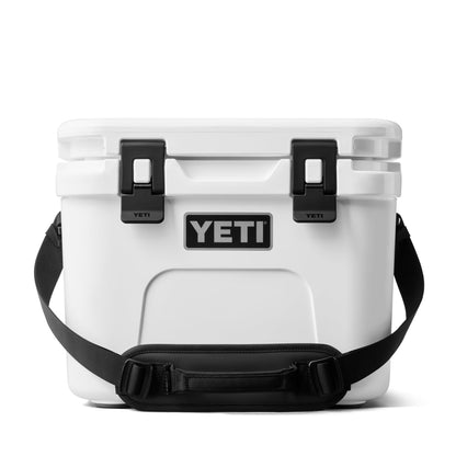 YETI Roadie 15 Hard Cooler with DoubleDuty Shoulder Strap, White