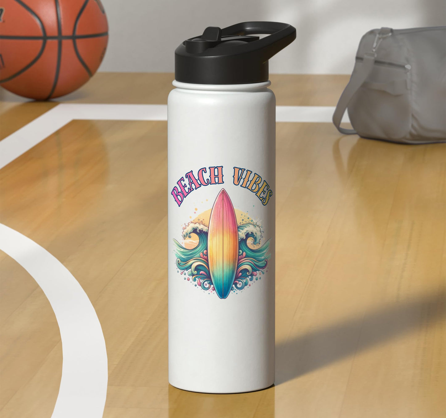 Beach Vibes Stainless Steel Insulated Water Bottle