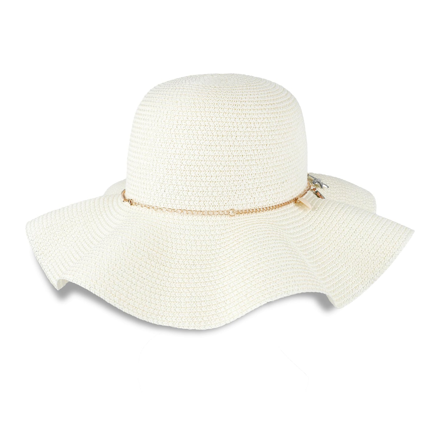 Shell Charm Floppy Hat