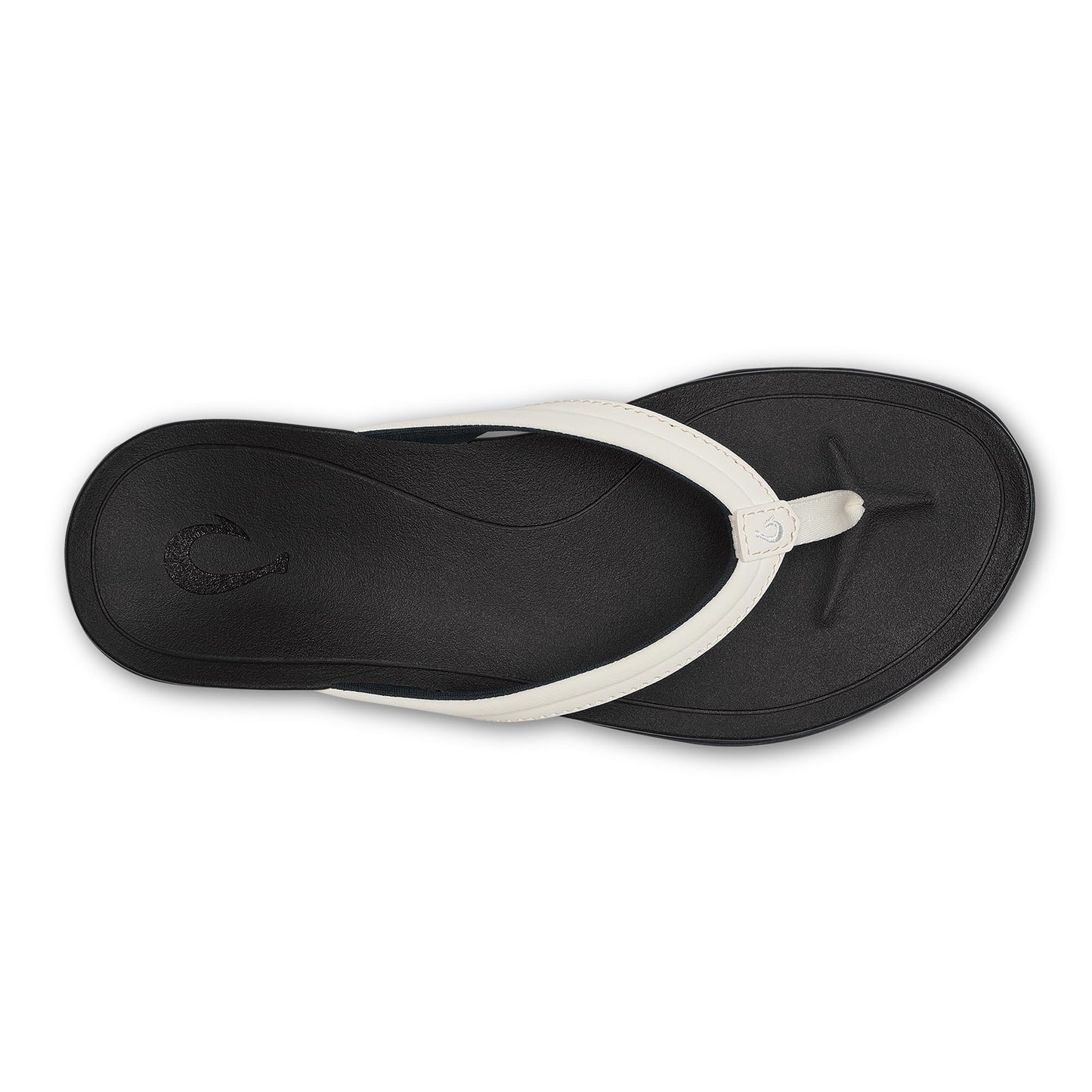 OLUKAI Ho'opio Malua Women's Water Friendly Sandals, Flip Flops for Beach & Everyday, Arch Support & Comfort Fit, Bright White/Bright White, 11