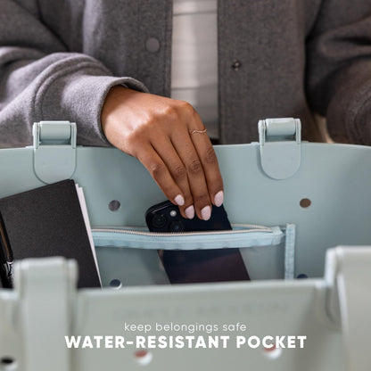 Simple Modern Extra-Large Beach Bag | Waterproof Getaway Rubber Tote with Zipper Pocket for Travel, Pool, Boat, Groceries, Sports | Sea Glass Sage