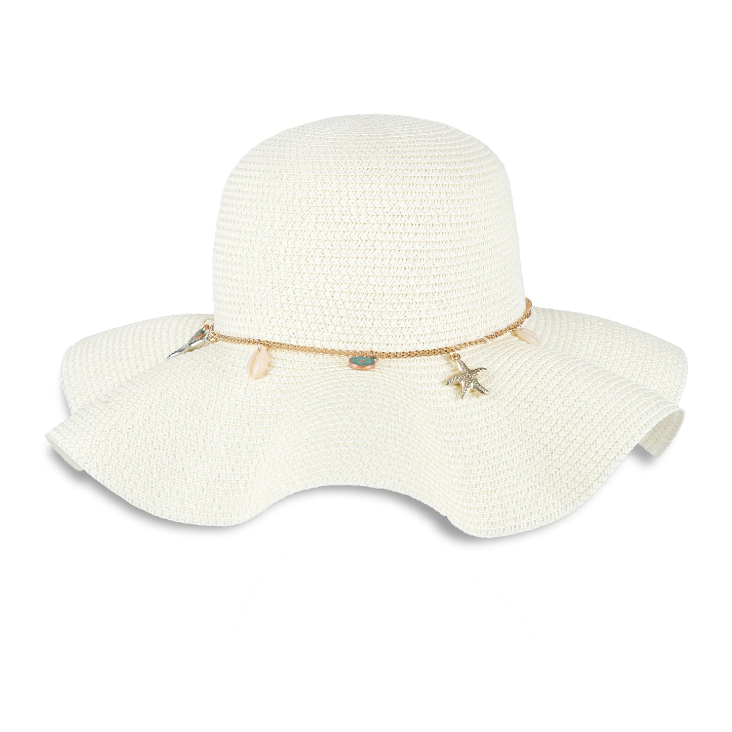 Shell Charm Floppy Hat