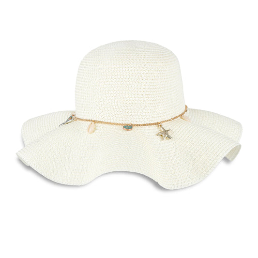 Shell Charm Floppy Hat