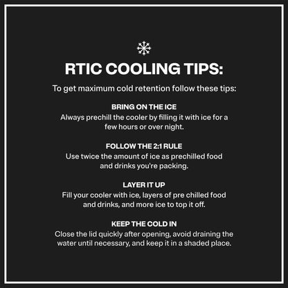 RTIC 20 QT Ultra-Tough Cooler Hard Insulated Portable Ice Chest Box for Beach, Drink, Beverage, Camping, Picnic, Fishing, Boat, Barbecue, Lagoon