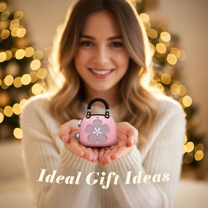 DOSS Candy 2-in-1 Mini Bluetooth Speaker & Cute Bag Charm with Loud Sound - A Perfect Fusion of Impressive Sound and Fashion Charm, Crafted to Surprise Women, Girlfriend, Wife, BFF, Teens-Light Pink