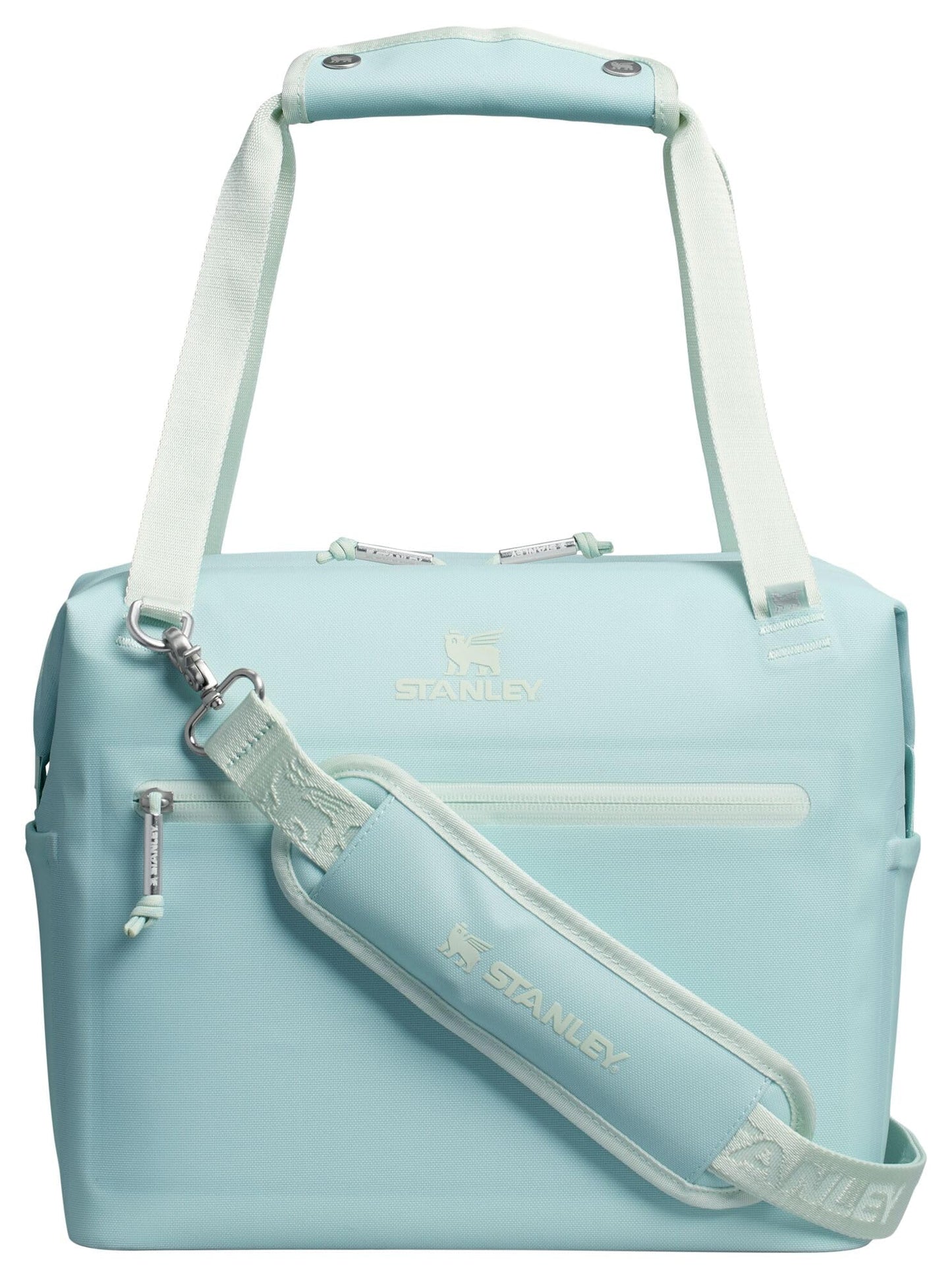 STANLEY All Day Julienne Midi Soft Cooler Bag and Lunch Box 12 Quarts | 20 Can Cooler with Handles and Strap | Stays Cold for Hours | Insulated Travel Bag with Zipper | BPA-Free | Seafoam