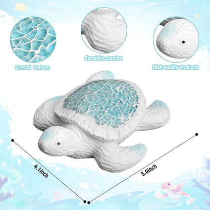 Zonling Sea Turtle Figurines Sea Turtle Gifts for Women Ocean Decoration Beach Theme Home Decor for Bathroom, Living Room, Office