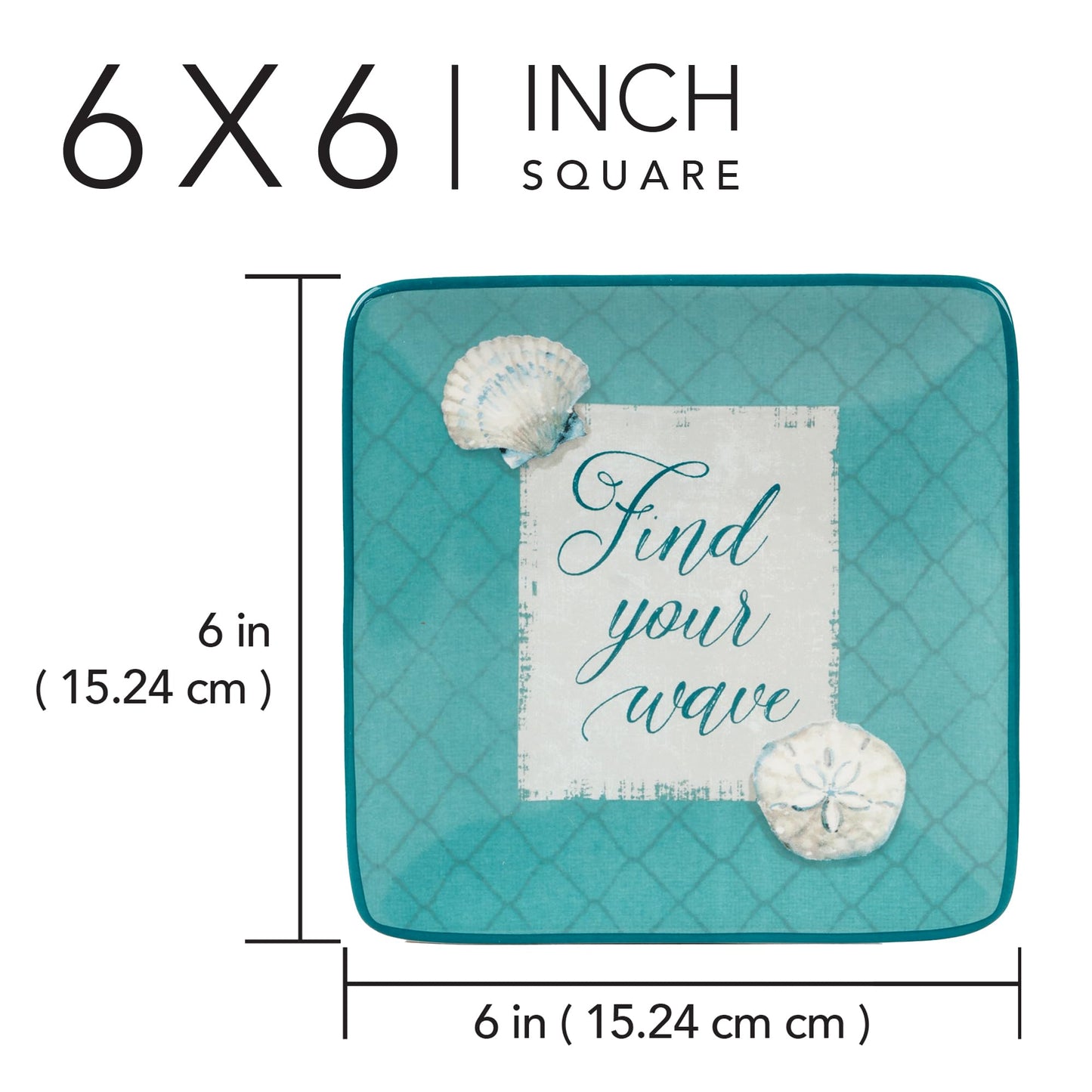 Certified International Ocean View 6" Canape/Luncheon Plates,Set of 4