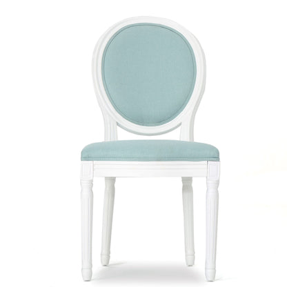 Christopher Knight Home Phinnaeus Fabric Dining Chairs, 2-Pcs Set, Light Blue