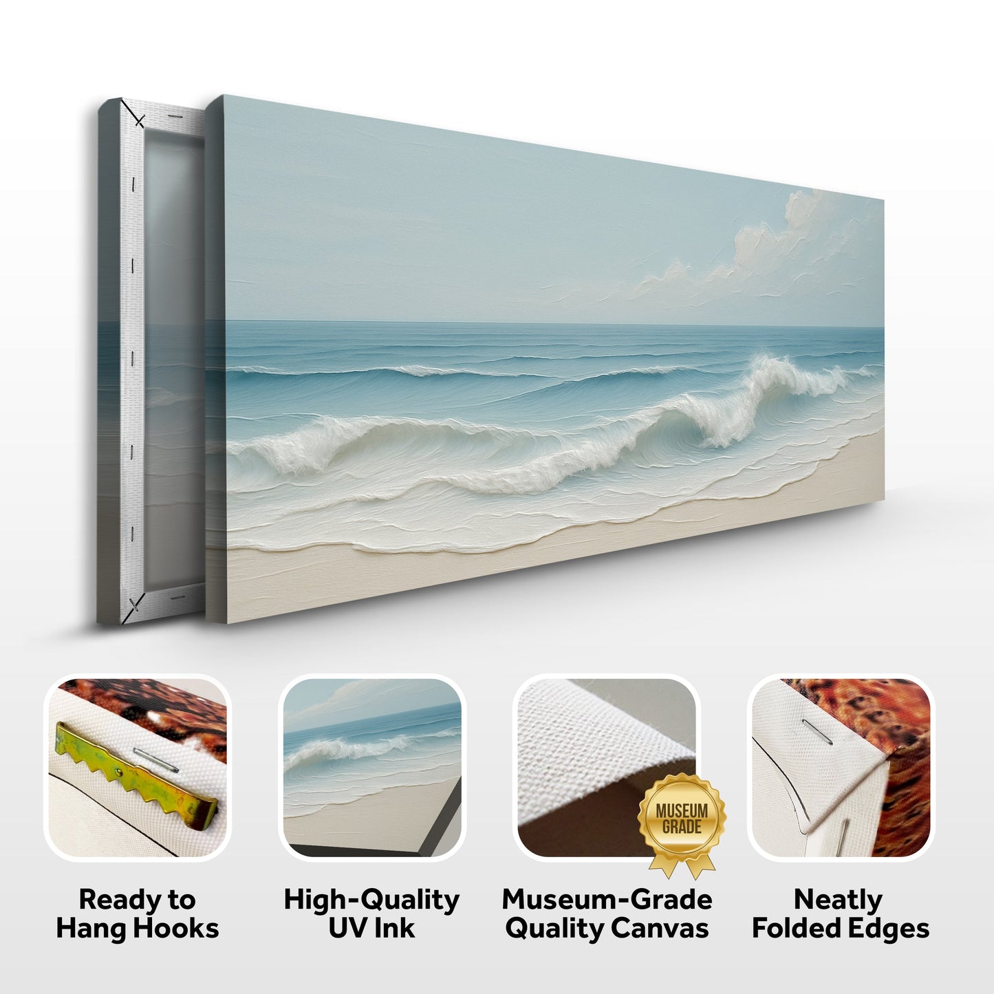 Serene Ocean Wave Coastal Wall Art VIII