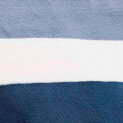 Nautica - Blanket, Ultra-Soft Plush Fleece Blanket for Bed or Couch, Lightweight Micro Flannel Throw Blanket for Year Round Comfort (Awning Stripe Blue, 50" x 60")