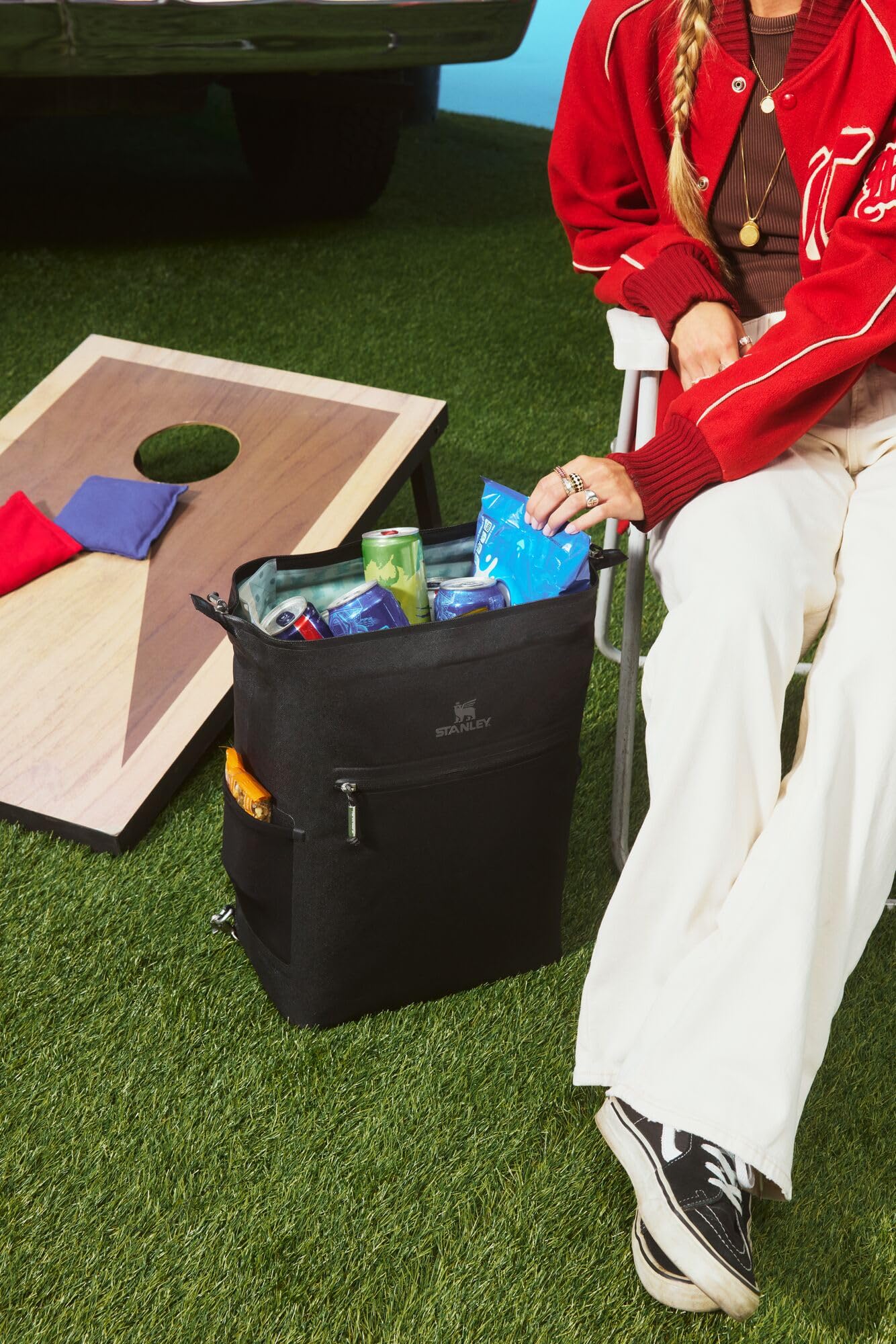 Stanley All Day Madeleine Mini Backpack Soft Cooler 14 Quarts | 20 Can Cooler with Handle and Shoulder Straps | Stays Cold for Hours | Insulated Travel Bag with Zipper | BPA-Free | Seafoam