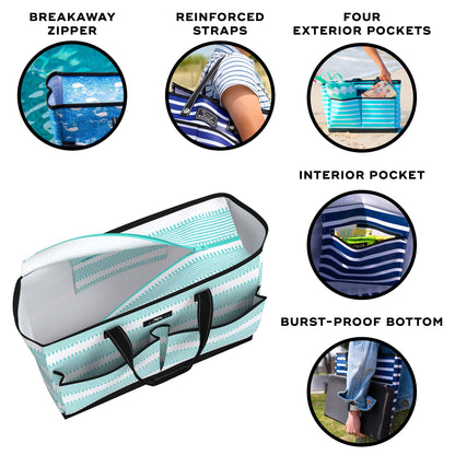 SCOUT BJ Bag - Large, Utility Tote Bag for Women, Nurses, Teachers and Moms with Zipper & 4 Exterior Pockets for Organizing