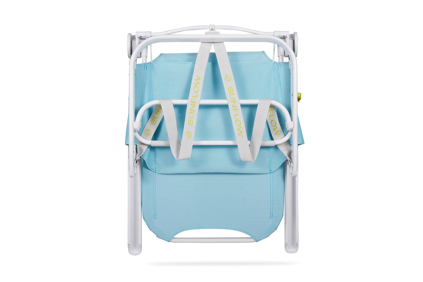 SUNFLOW Shore Thing Premium Beach Chair - Adjustable, Portable, Rust-Resistant, Reclining Beach Chair with UPF 50+ Sun Shade and Drink Holder for The Ultimate in Comfort (Sky Blue)