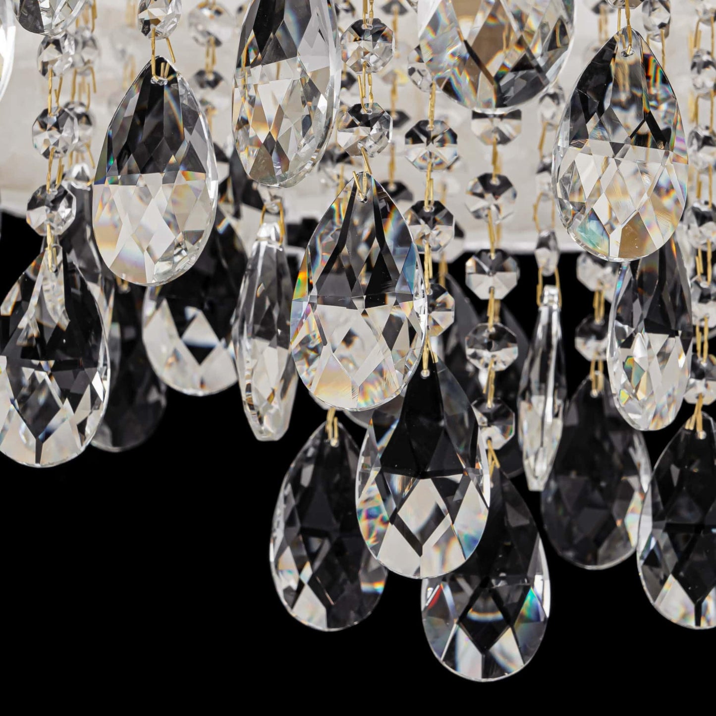 LumFurn 6-Light Drum Capiz Shell Crystal Chandeliers, Coastal Style Pendant Light Fixture for Dining Room, Living Room, D24 x H23~71 inch(Adjustable), Shell Lampshade & Gold Finish