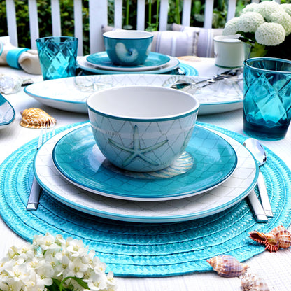 Certified International Ocean View 16 Piece Dinnerware Set, Serice for 4