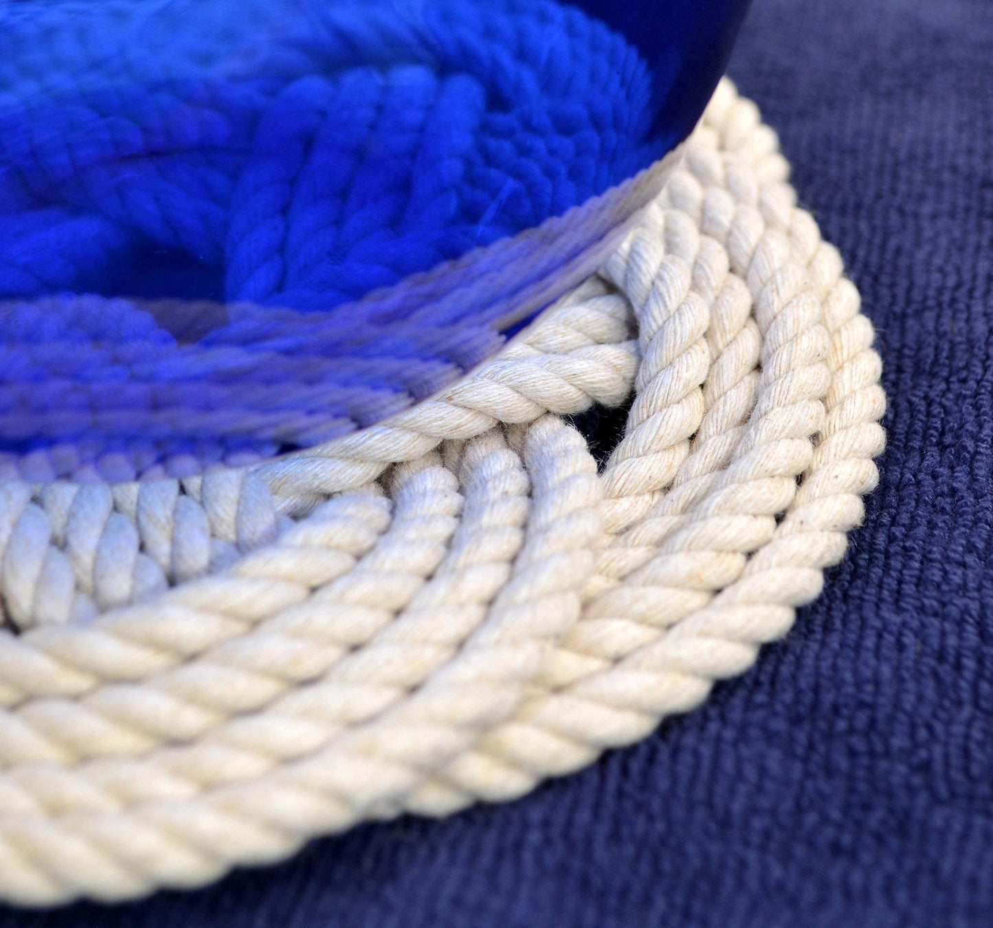 Nautical Sailor Knot Cotton Rope Trivet Small Natural White