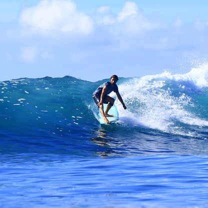 Paragon Surfboards 7'8" Fiberglass Surf Board for Adults, Kids & Beginners - Longboard Surfboard with Single Fin, Gloss Finish - Durable, Fun & Stable Tabla de Surf for All Ages Up to 250lbs