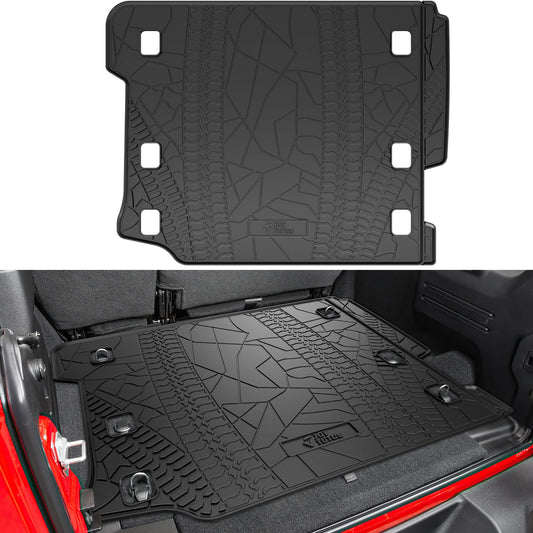 JOYTUTUS Cargo Mat fits 2018-2026 Wrangler JL 4X4 with OEM Subwoofer, All-Weather Guard Trunk Mat Cargo Liners Heavy Duty Waterproof Odorless Durable for Wrangler JL 2018-2026 4 Door - NOT FIT 4XE