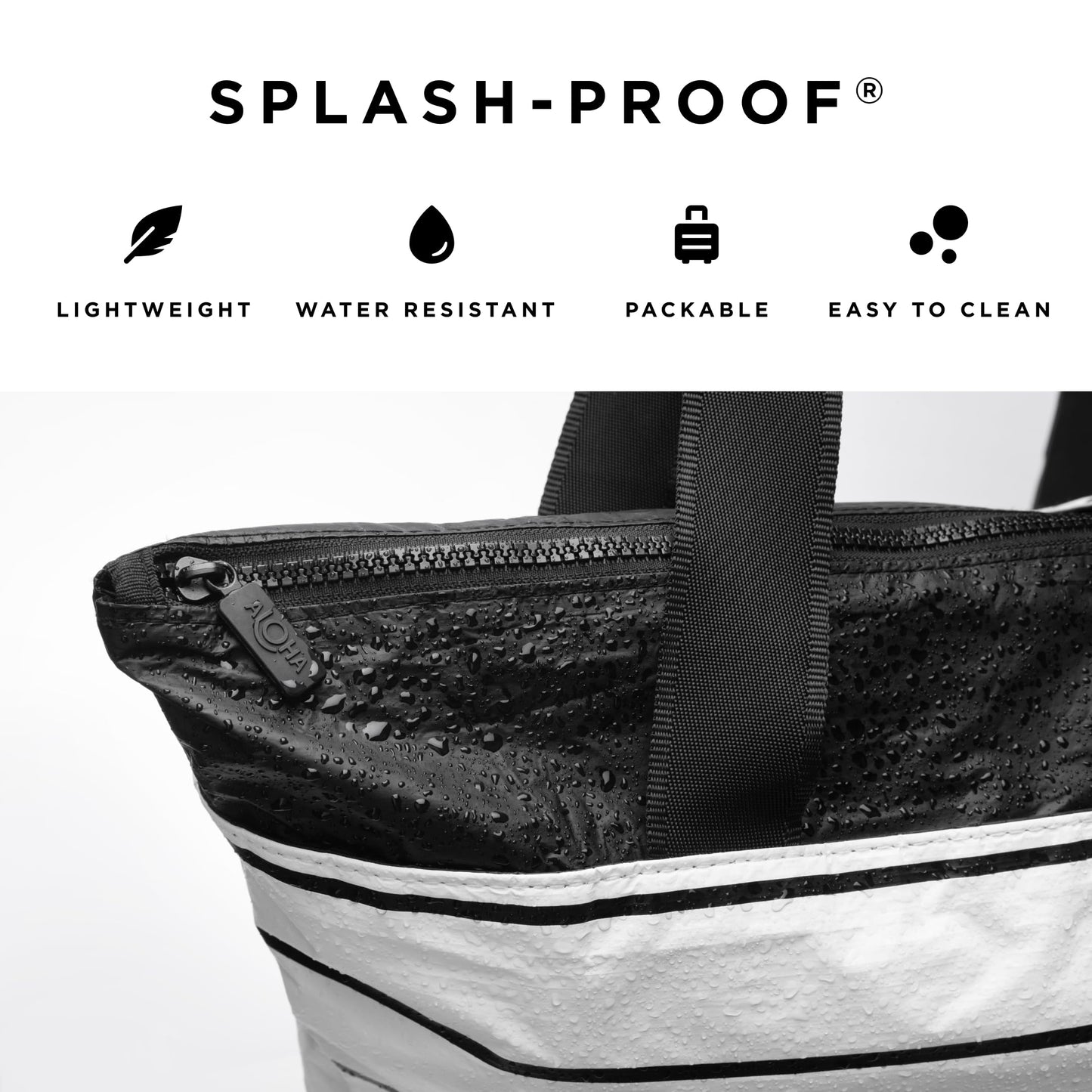 ALOHA Collection Pinstripe Bundle | Lightweight, Packable, and Splash-Proof Beach Tote Bag