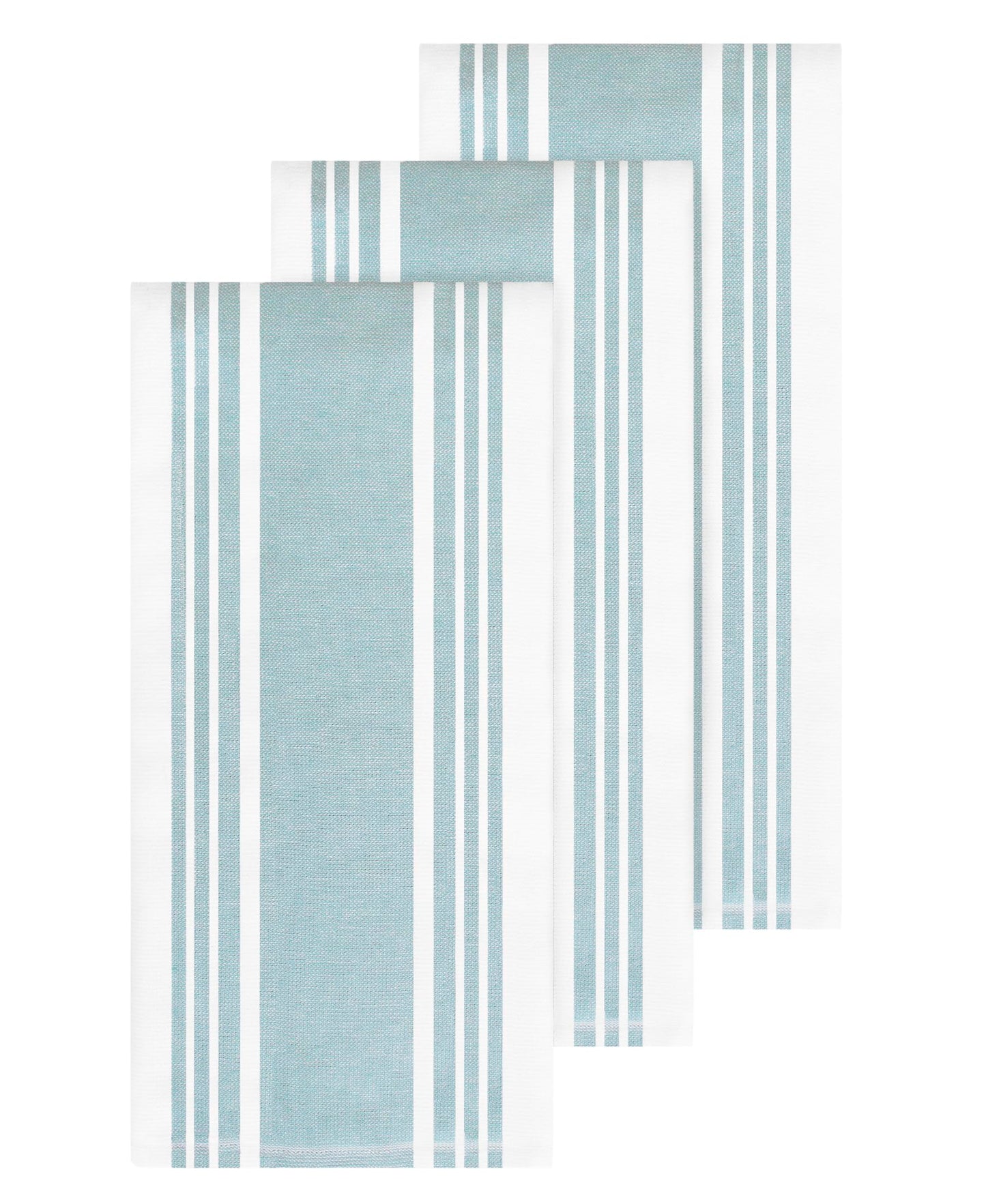 All-Clad Dual-Purpose Kitchen Towels: Highly Absorbent, Super Soft Long Lasting - 100% Cotton, 17"x30" Dish Towels for Cleaning & Drying Dishes, Pans, Glassware, or Countertops, (3-Pack), Rainfall