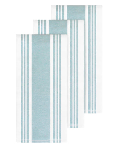 All-Clad Dual-Purpose Kitchen Towels: Highly Absorbent, Super Soft Long Lasting - 100% Cotton, 17"x30" Dish Towels for Cleaning & Drying Dishes, Pans, Glassware, or Countertops, (3-Pack), Rainfall