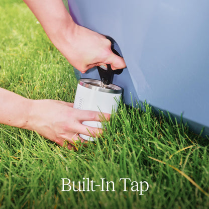 BrüMate BrüTank Wheeled Hard Cooler with Built-in 3-Gallon Drink Dispenser Tank & Tap | 7+ Day Ice Retention | Perfect for Beach, Tailgating, Camping, Sports Games, & More | 55qt (Blue Agave)