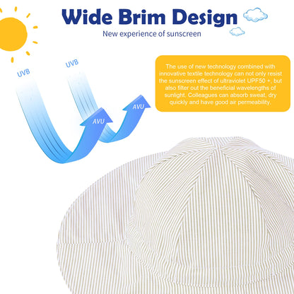 Zando UPF 50+ Baby Sun Hats 0-6 Months - Wide Brim Baby Bucket Hat 0-6 Months with Adjustable Strap Summer Newborn Infant Sun Hats for Babies 0-3M for Beach Pool Camping Walking Trips Party Beige XS