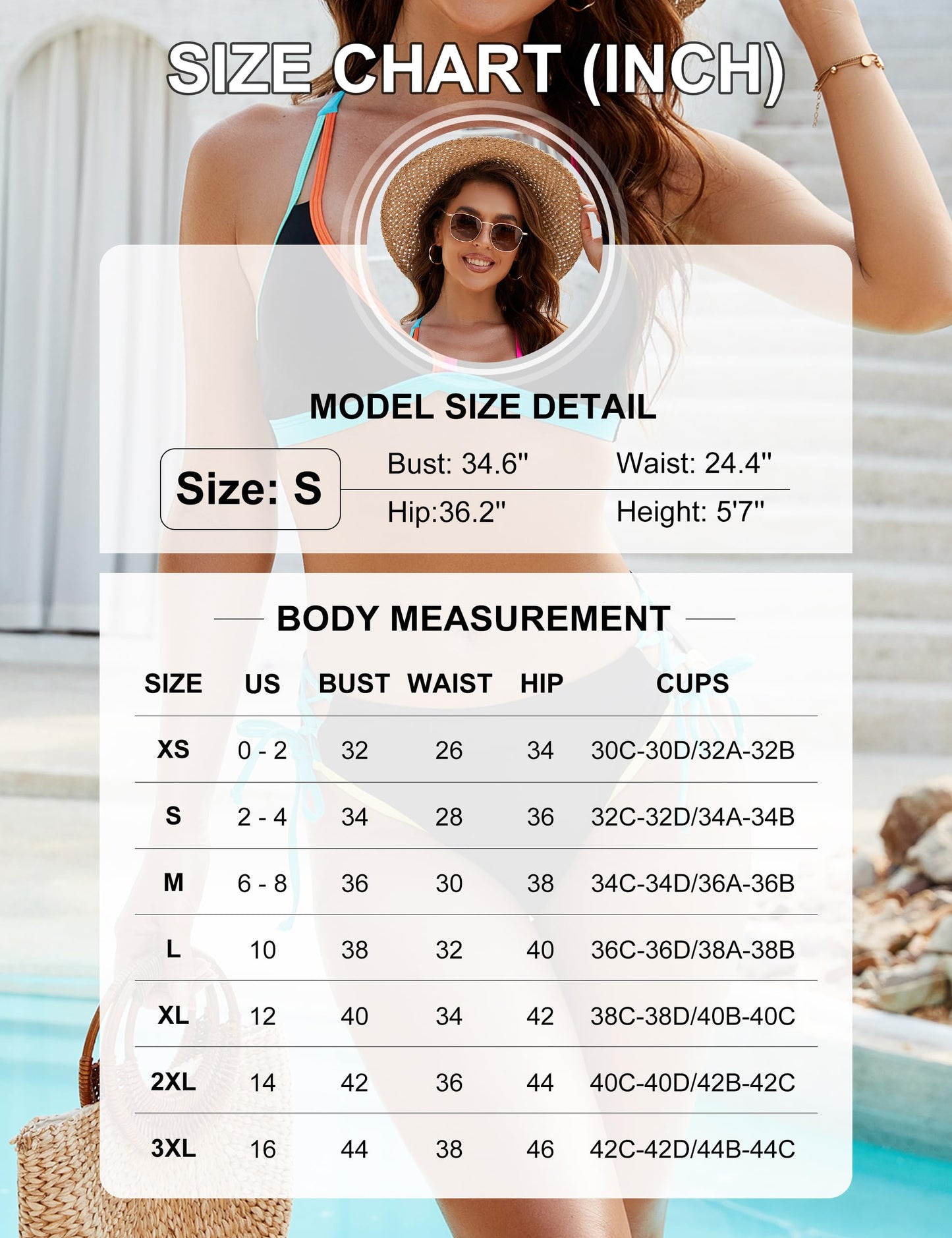 Blooming Jelly Women's Bikini Set Two Piece Swimsuit Curvy Triangle Top String Lace Up Mid Rise Bottom Cute Cheeky Bathing Suit (Teal Solid Color,Large)