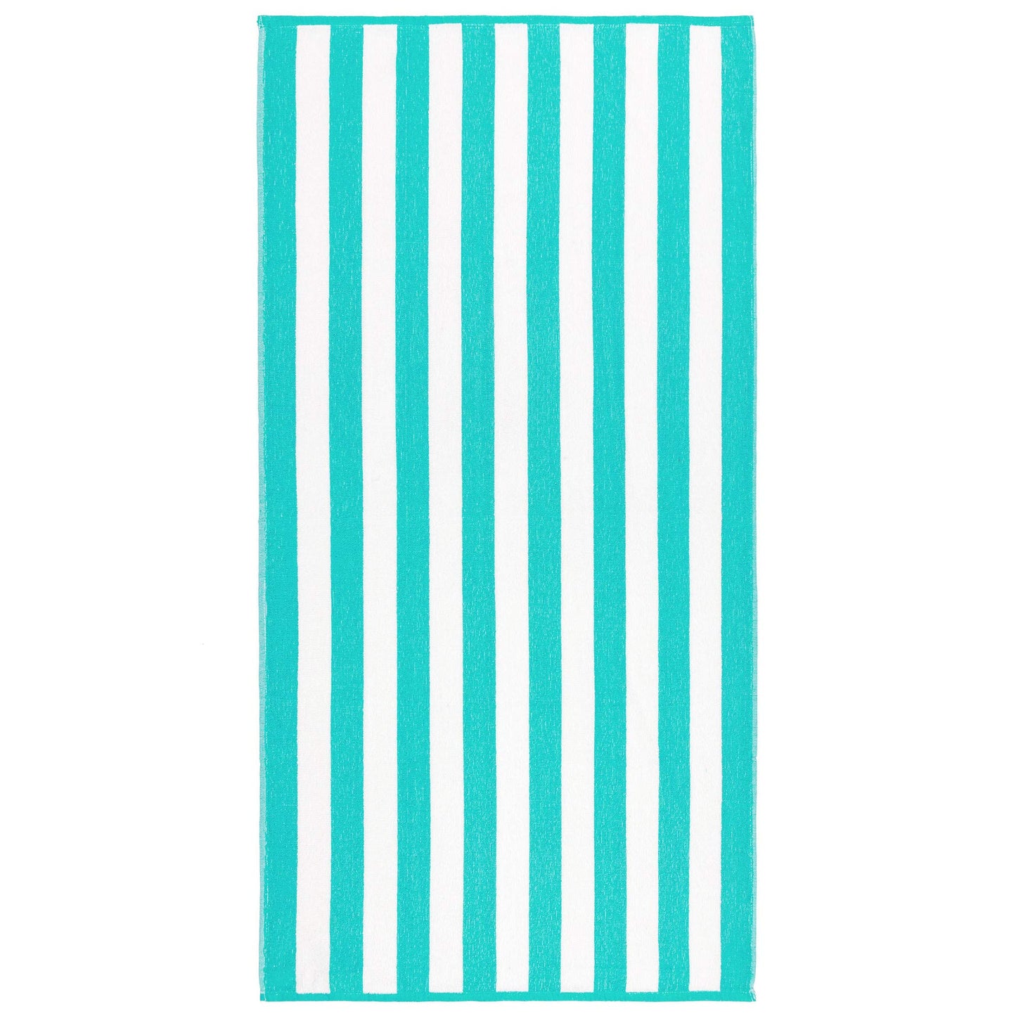 Beachland Classic Cabana Stripe Beach Towel - 30 x 60 inch - Soft Cotton Terry Resort Style Perfect for Beach and Pool (Royal-Mint-Tur, 6 Pack)