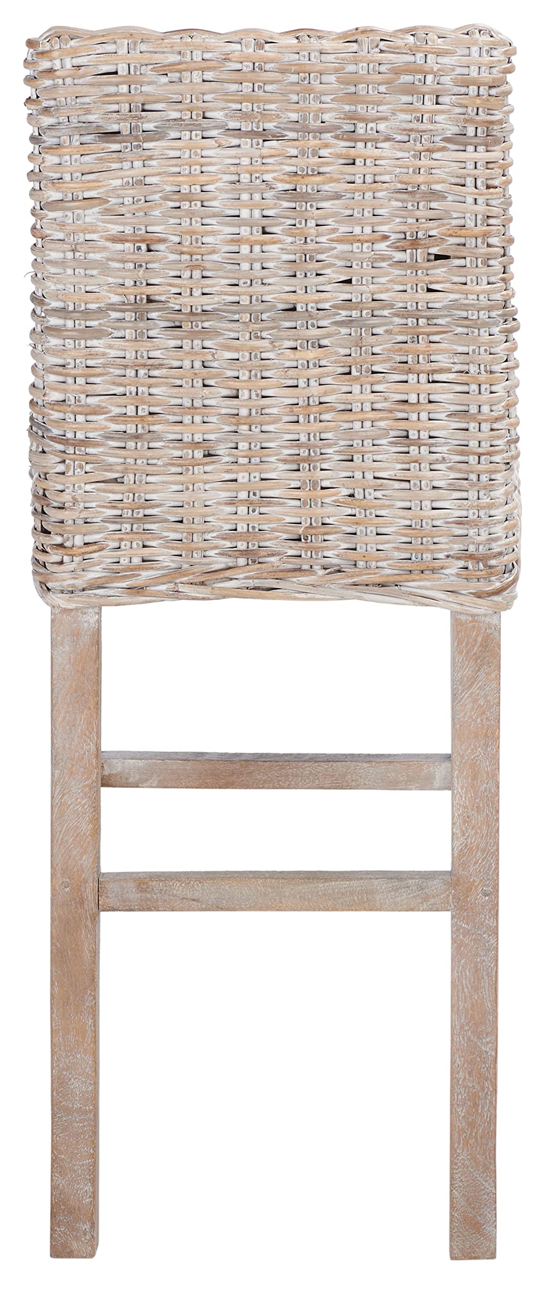 Safavieh Home Tobie Grey White Wash Rattan 30-inch Bar Stool