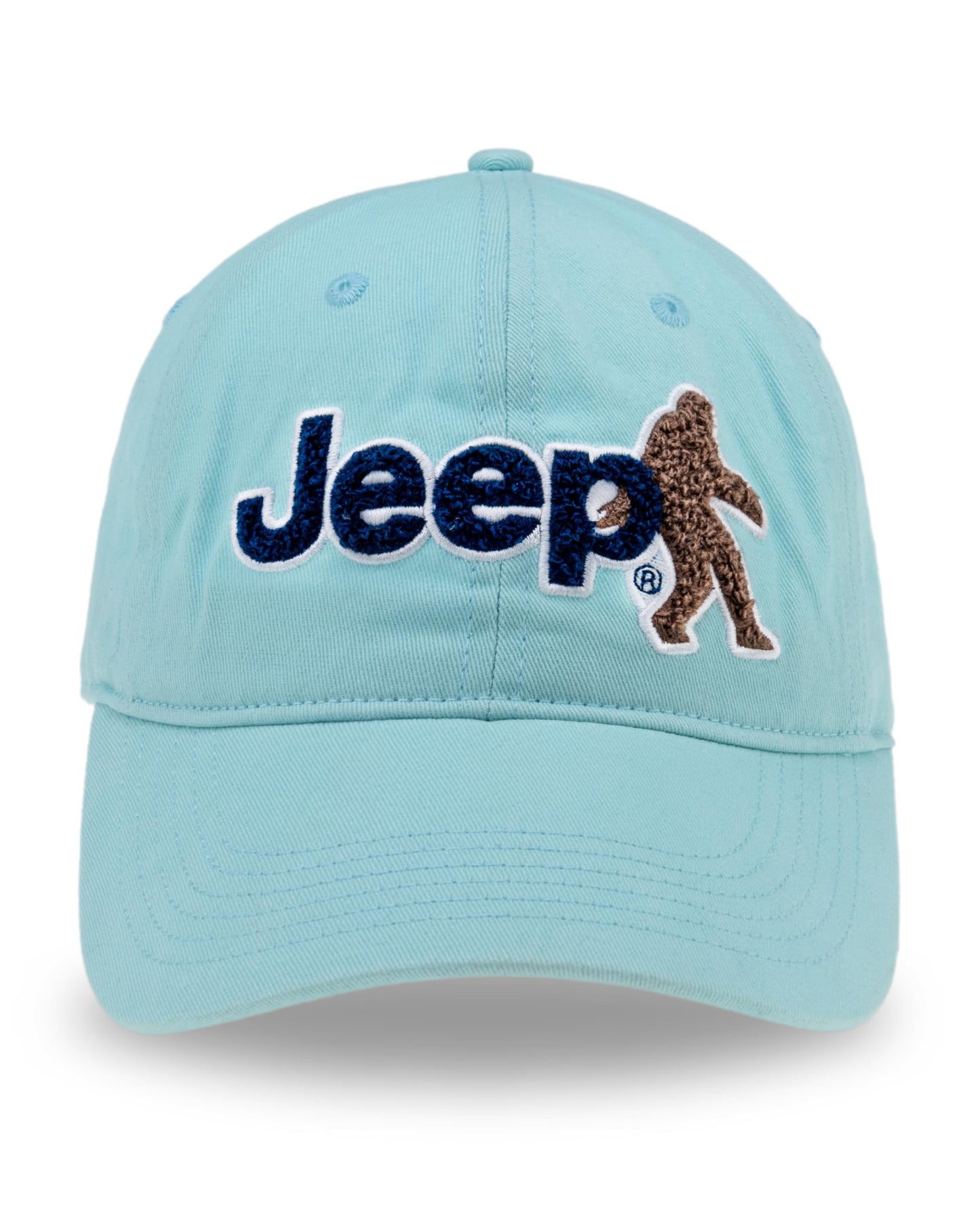 Jeep Ladies Hat Chenille Embroidered Sasquatch and Text Logo Garment Washed Twill with Adjustable Strap (US, Alpha, One Size, Mint)