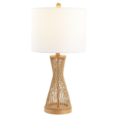 SAFAVIEH Lighting Collection Magnus Coastal Farmhouse Bamboo Natural 26-inch Bedroom Living Room Home Office Desk Nightstand Table Lamp (LED Bulb Included)