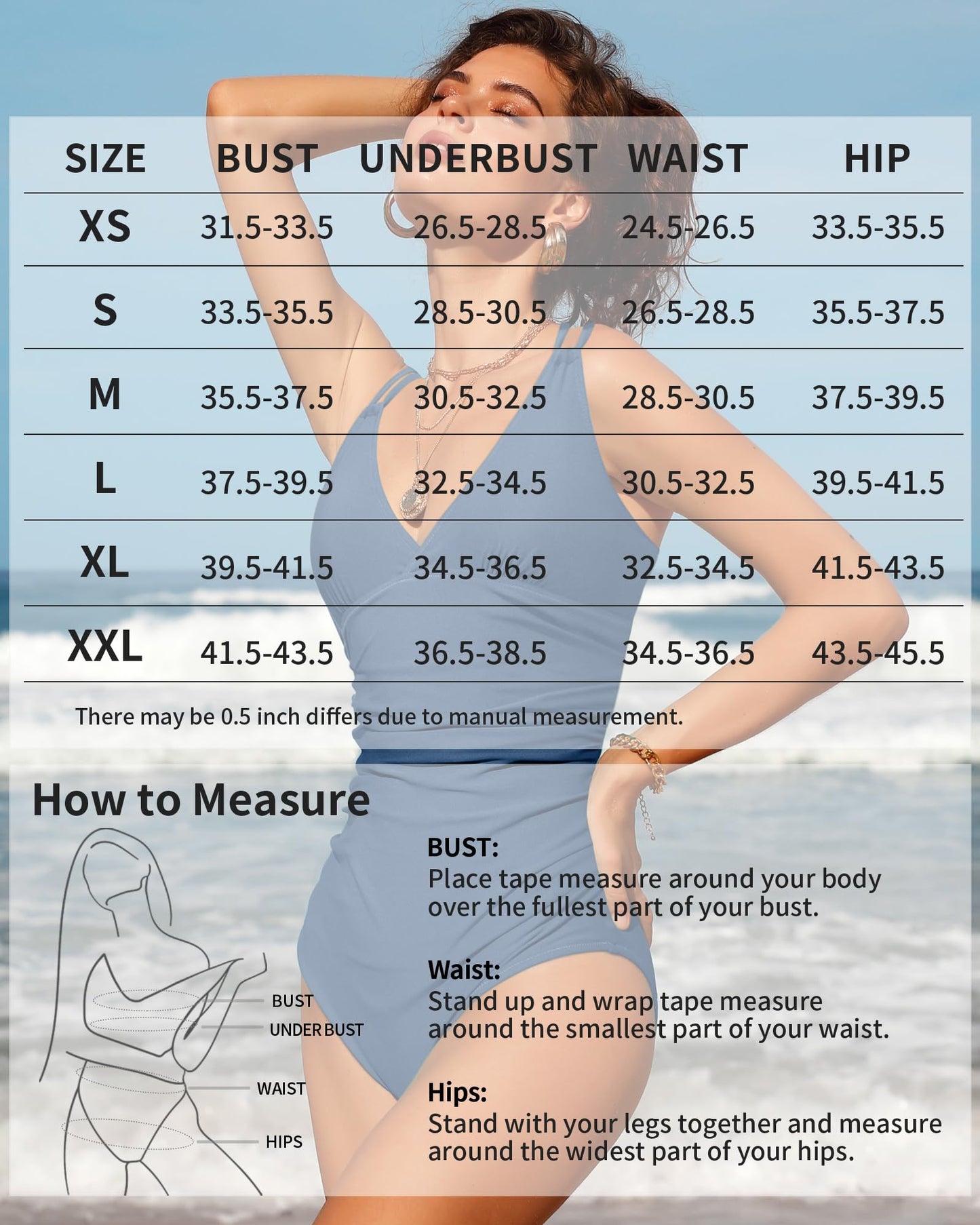 Charmo Tummy Control One Piece Bathing Suits for Women Ruched Bathing Suits Crisscross Back Swimwear L Aqua