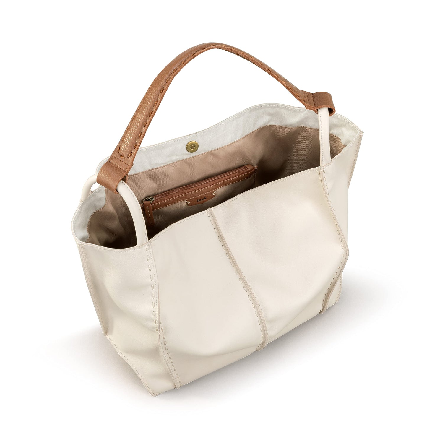 The Sak Los Feliz Large Tote Bag - Premium Leather Handbag With Stylish Design For Everyday, Travel, Beach Bag - Roomy, Durable, Lined Purse With Shoulder Bag Strap, Zipper Pocket