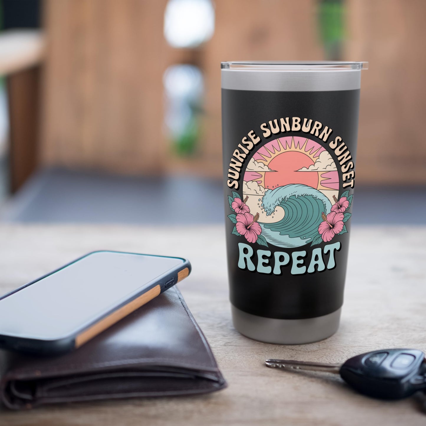 Sunrise Sunset Sunburn Repeat Stainless Steel Insulated Tumbler