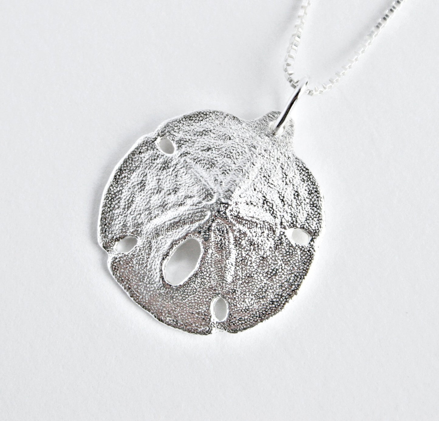 Sand Dollar Necklace or Earrings by Ali C Art, Made in USA Unique Handmade Sterling Silver Ocean Beach Shell Pendant Jewelry, Gift for Her Women Wife Mother Girlfriend Birthday Love Swimwear Beachwear
