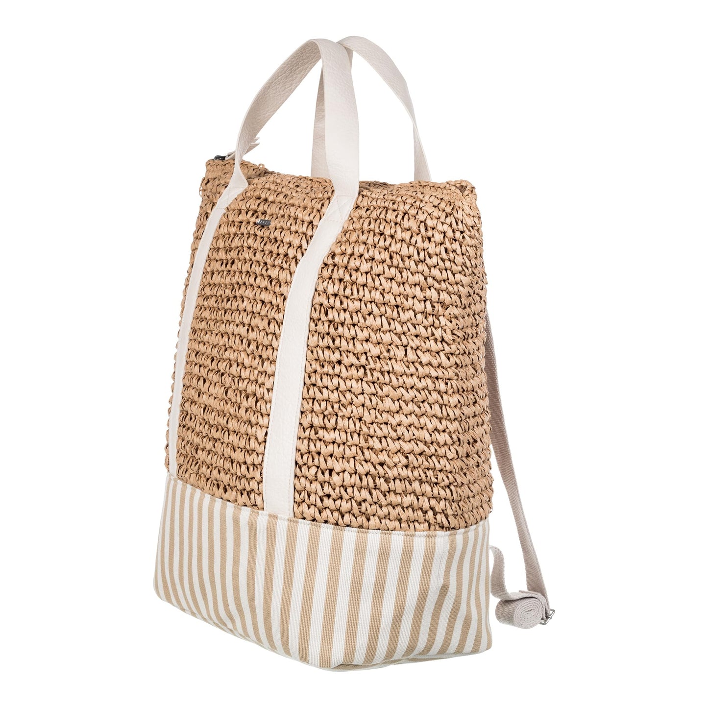 Roxy Women's Beach Tote Bag | Travel | Vacation | Straw | Lightweight | Breathable, Beach Lover - Natural/White