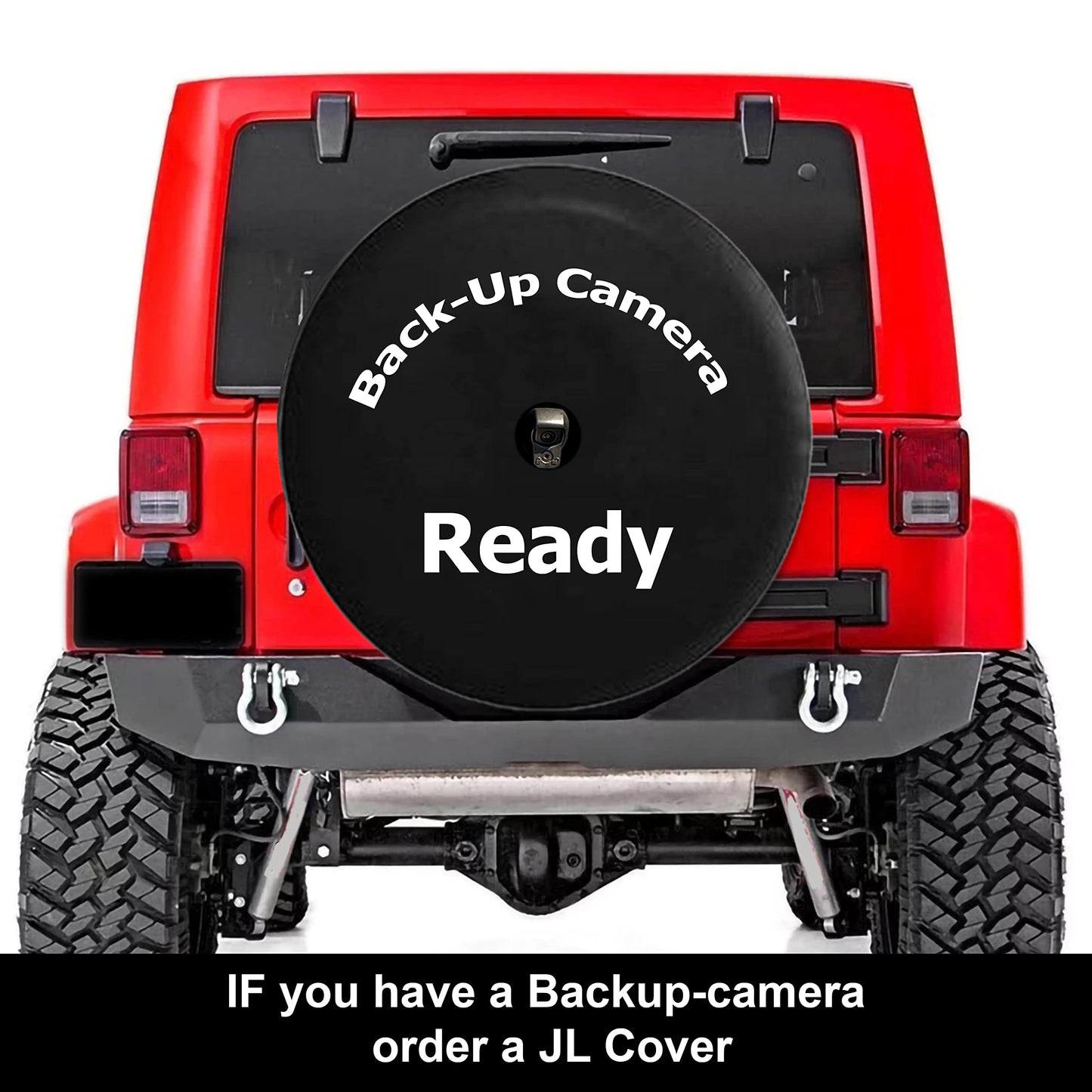 JL Spare Tire Covers Life is Better in Flip Flops Beach Car Accessories Black 32 to 33 Inch with Backup Camera Hole