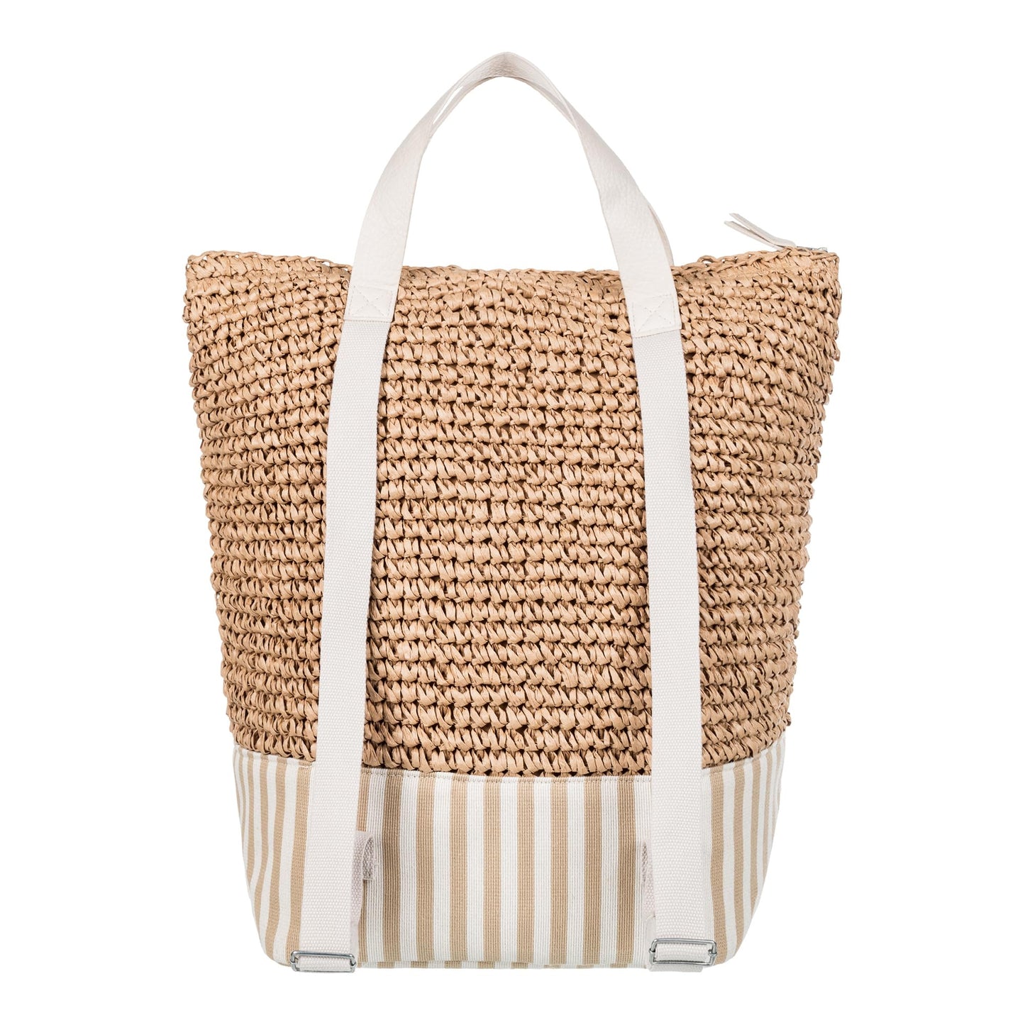 Roxy Women's Beach Tote Bag | Travel | Vacation | Straw | Lightweight | Breathable, Beach Lover - Natural/White