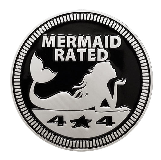 Badge Glow “Mermaid Rated” Metal Automotive Badge Specifically Designed for The Jeep Wrangler or Cherokee ~ Stick it Anywhere!