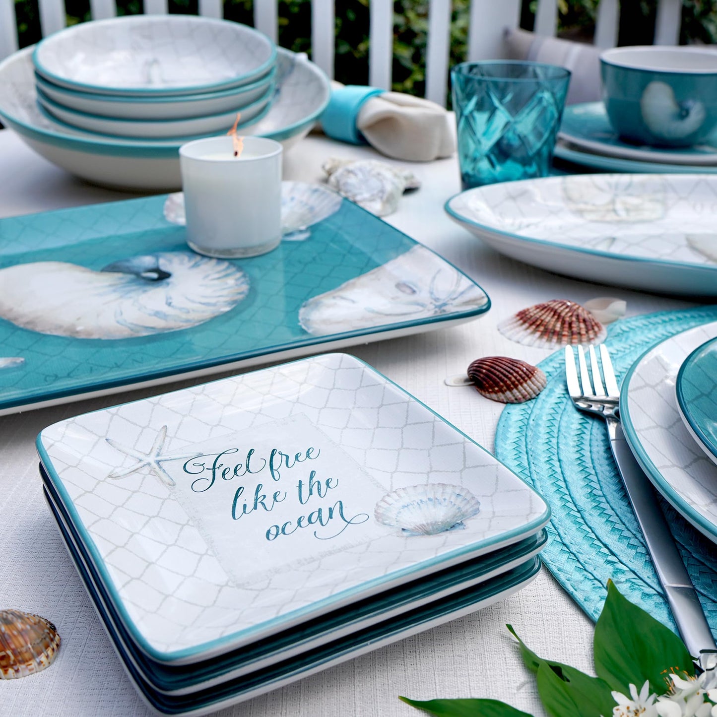 Certified International Ocean View 6" Canape/Luncheon Plates,Set of 4
